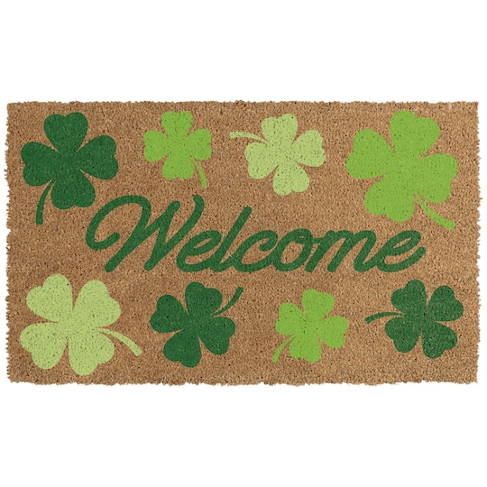 St Patrick&#x27;s Day Welcome Coir Doormat